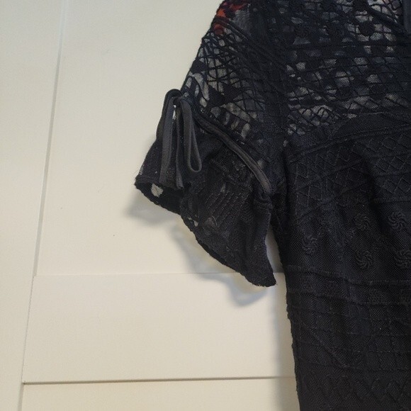 Parker Black Mini Lace Dress Medium Wednesday Vibes - Picture 2 of 5